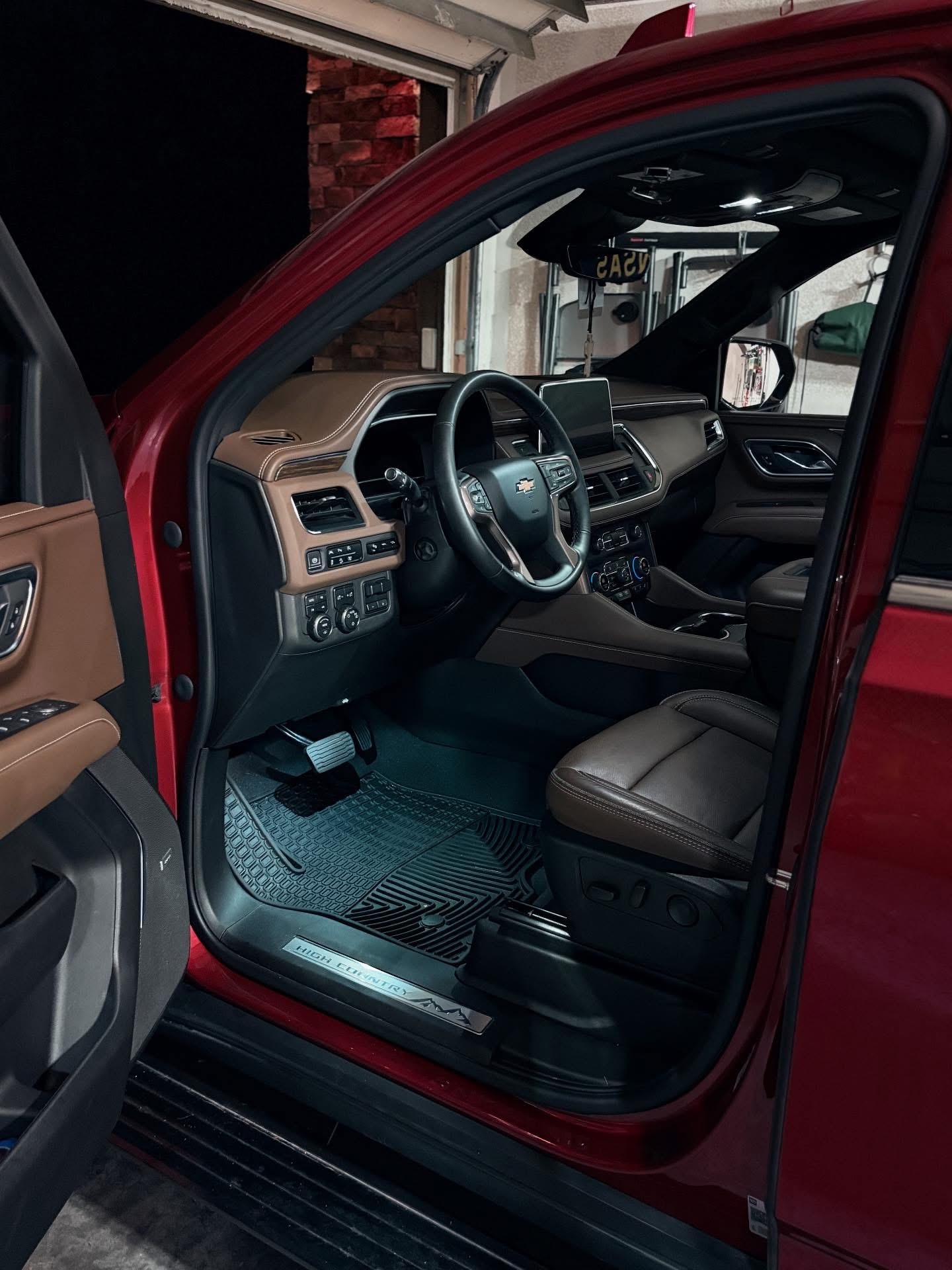 Chevy Tahoe High Country luxury interior after full interior detail — Premier Detailing LLC Johnson County KS