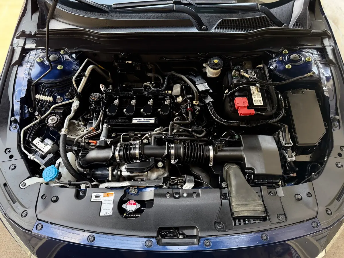 Engine bay after detail, Honda Accord clean showroom condition Johnson County Kansas