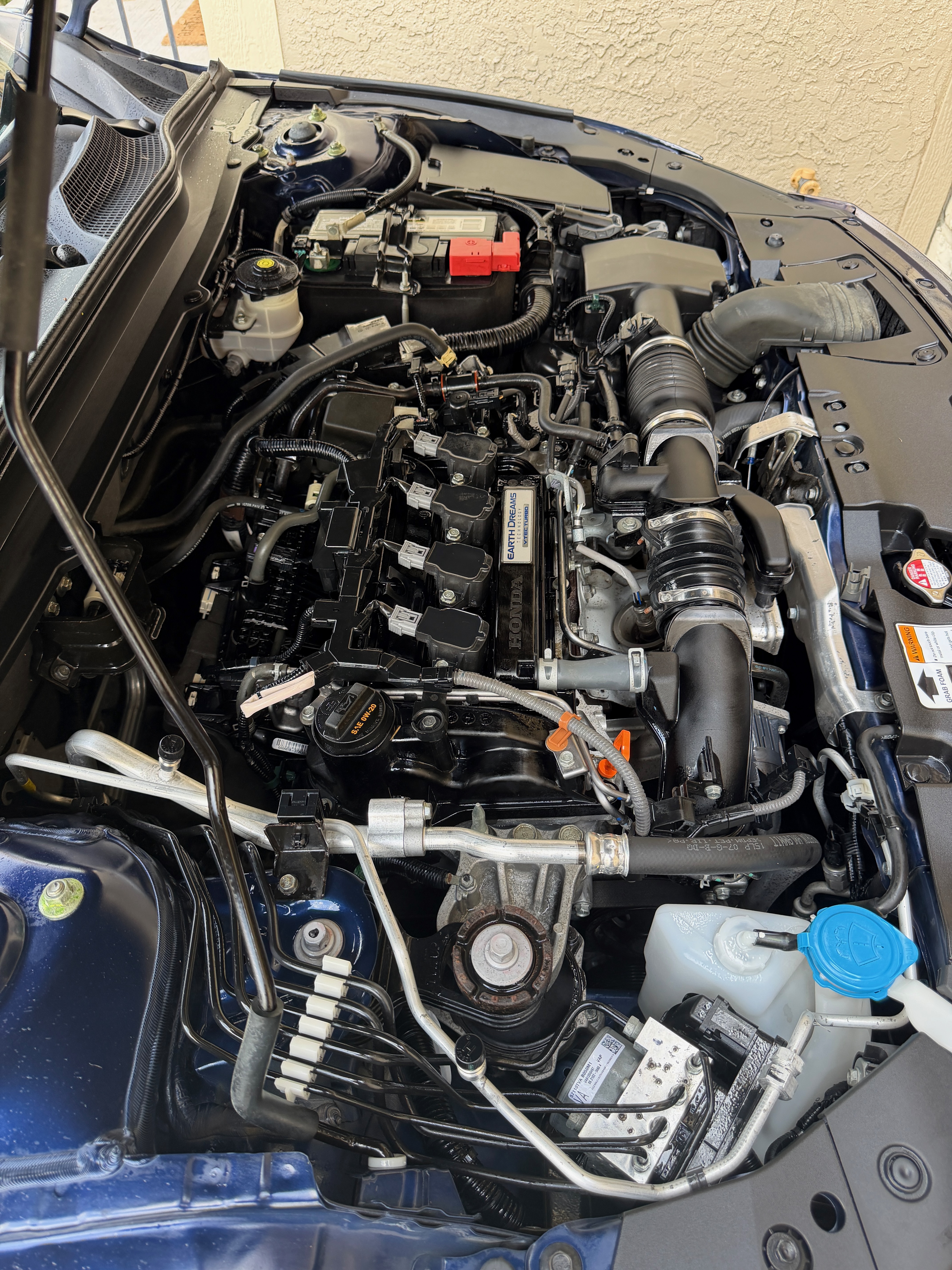 Engine bay detail work in progress — Premier Detailing LLC Johnson County Kansas