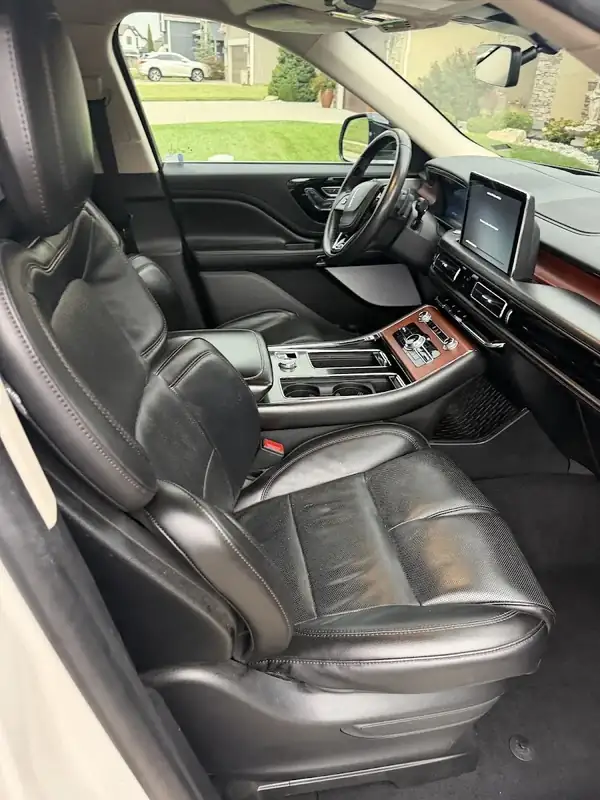 Lincoln SUV driver seat and dash after an interior detail in Shawnee