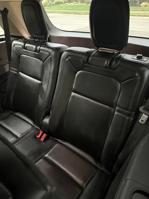 Lincoln SUV third row leather seats after detailing