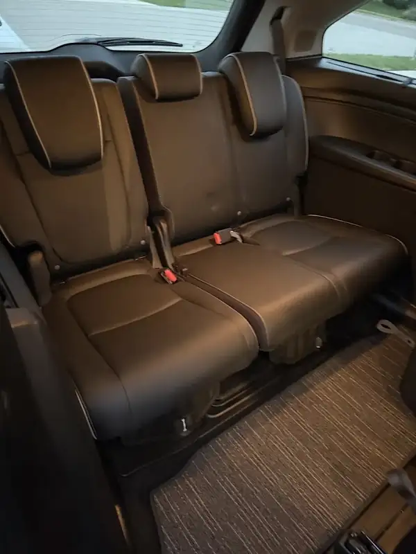 Honda minivan second row seats after an interior detail