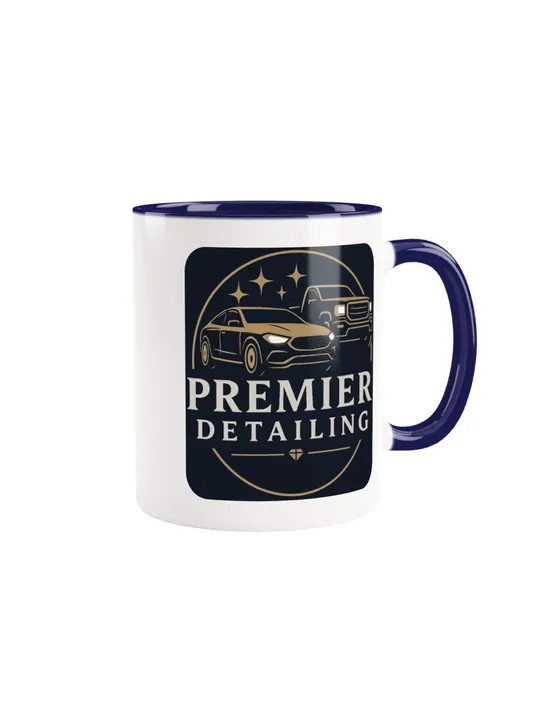 Premier Mug with the round Premier Detailing badge